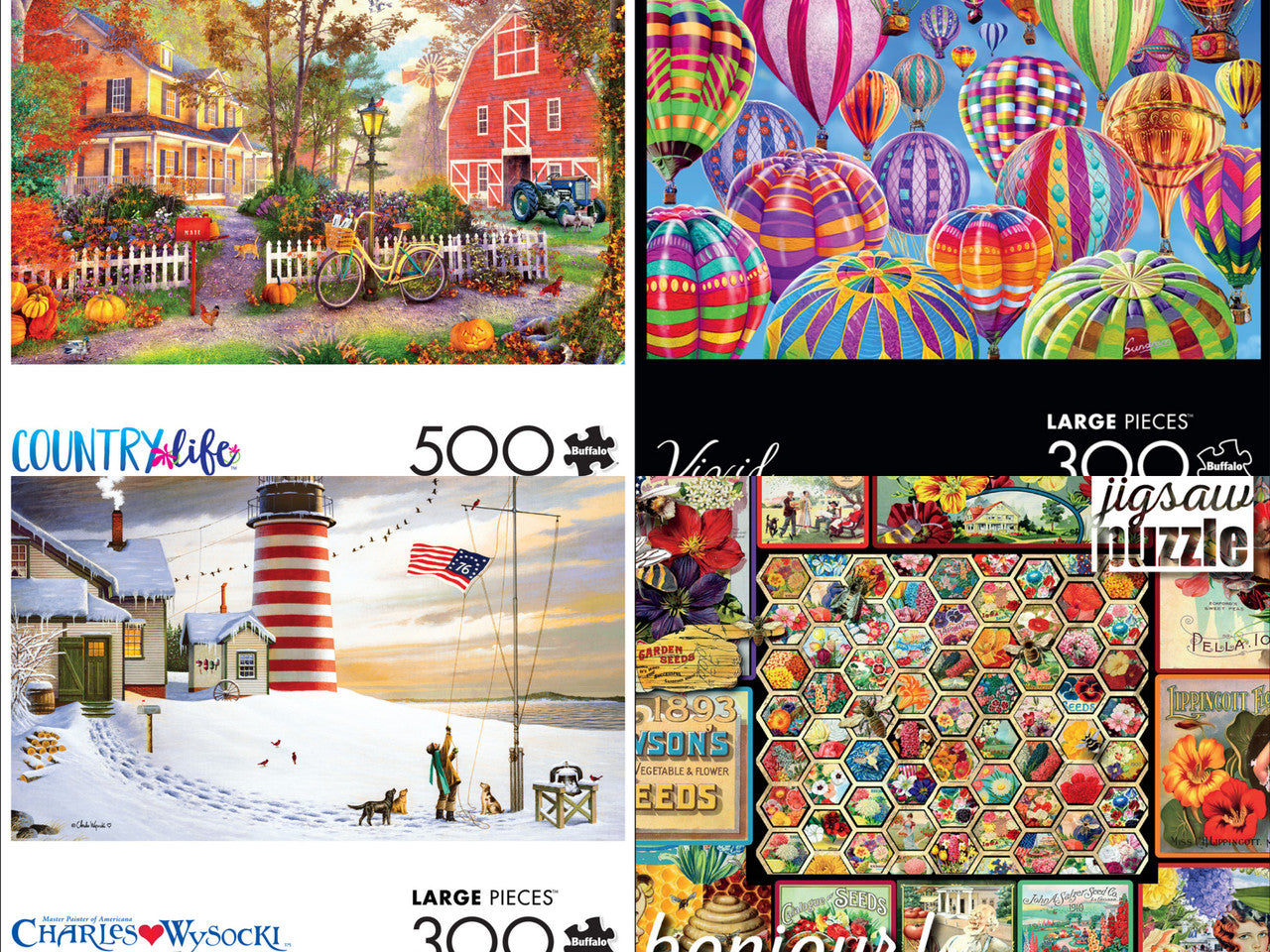 buffalo-games-spring-25-4er-puzzle-set-300-500-teile-mix image 1