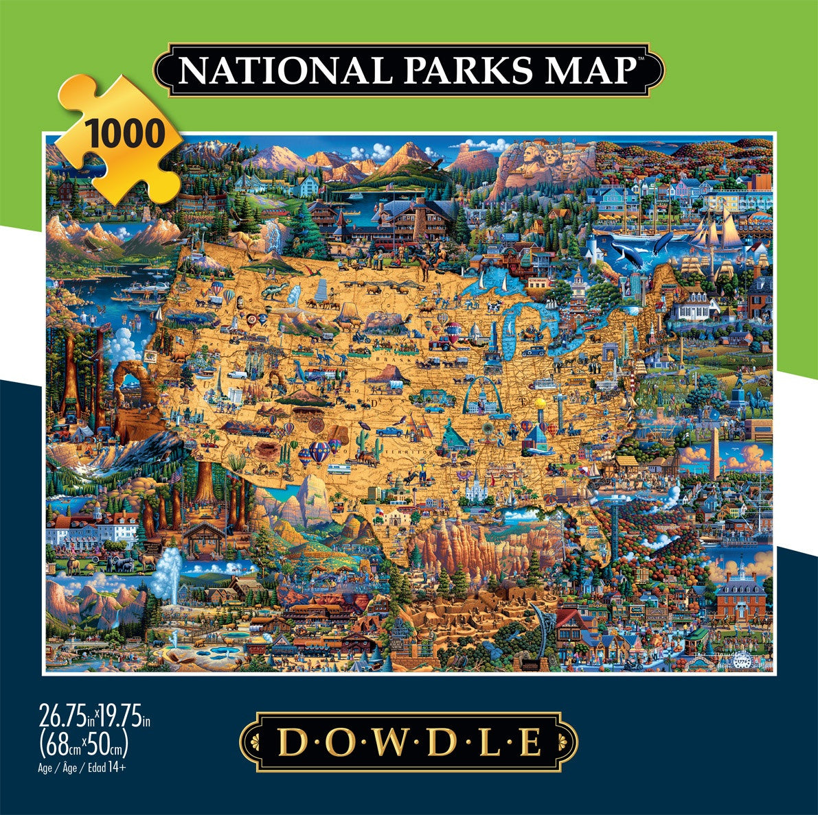 buffalo-games-national-parks-map-puzzle-1000-teile-karte image 2