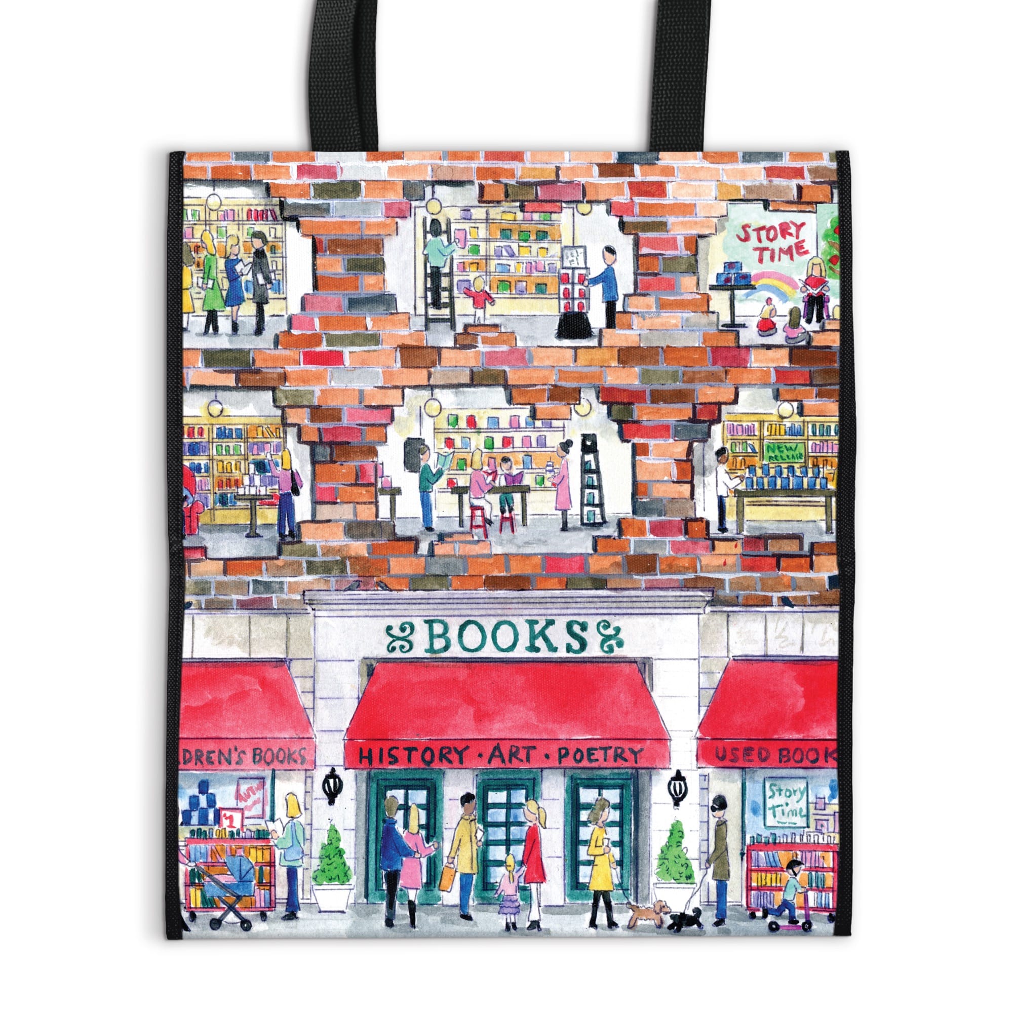 galison-michael-storrings-bookstore-einkaufstasche-stoff image 3